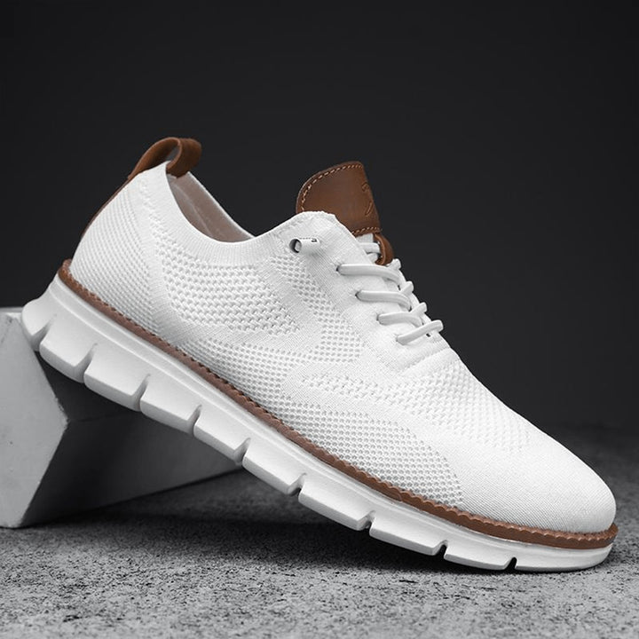 Men's Lightweight Breathable Knit Lace-Up Everyday Sneakers