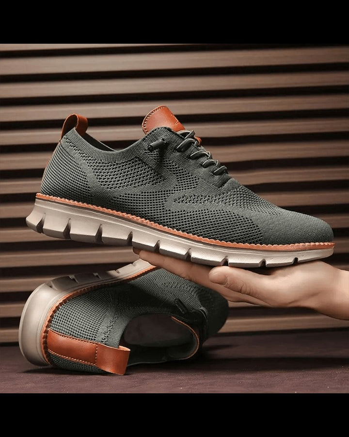 Men's Lightweight Breathable Knit Lace-Up Everyday Sneakers