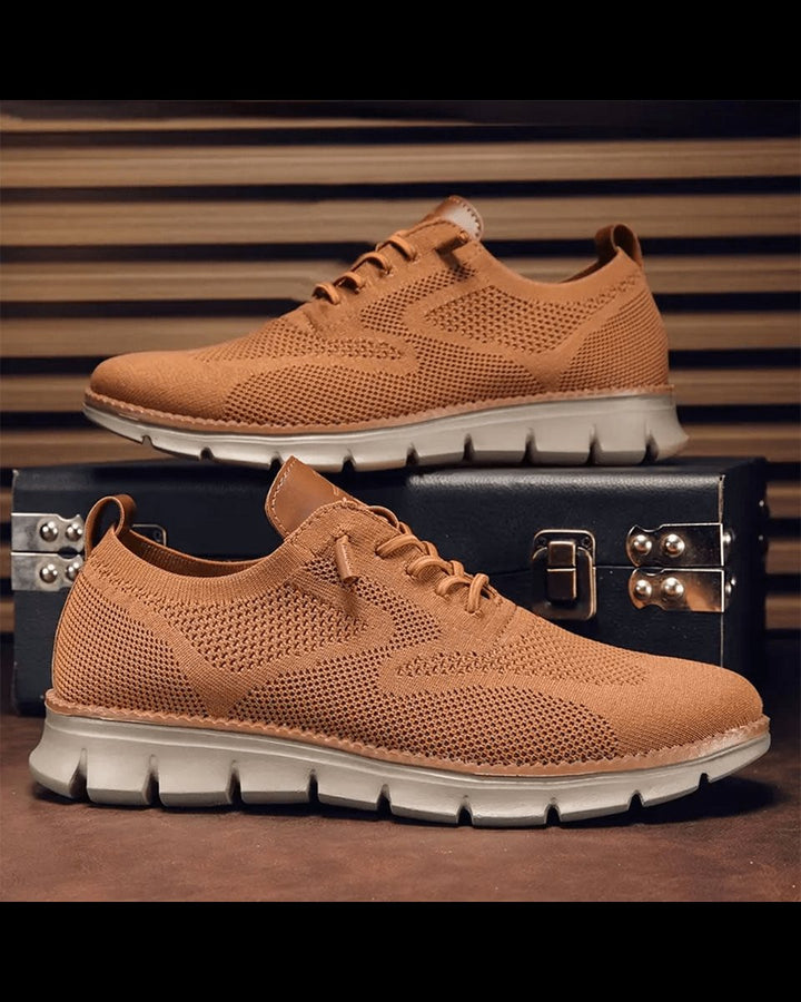 Men's Lightweight Breathable Knit Lace-Up Everyday Sneakers