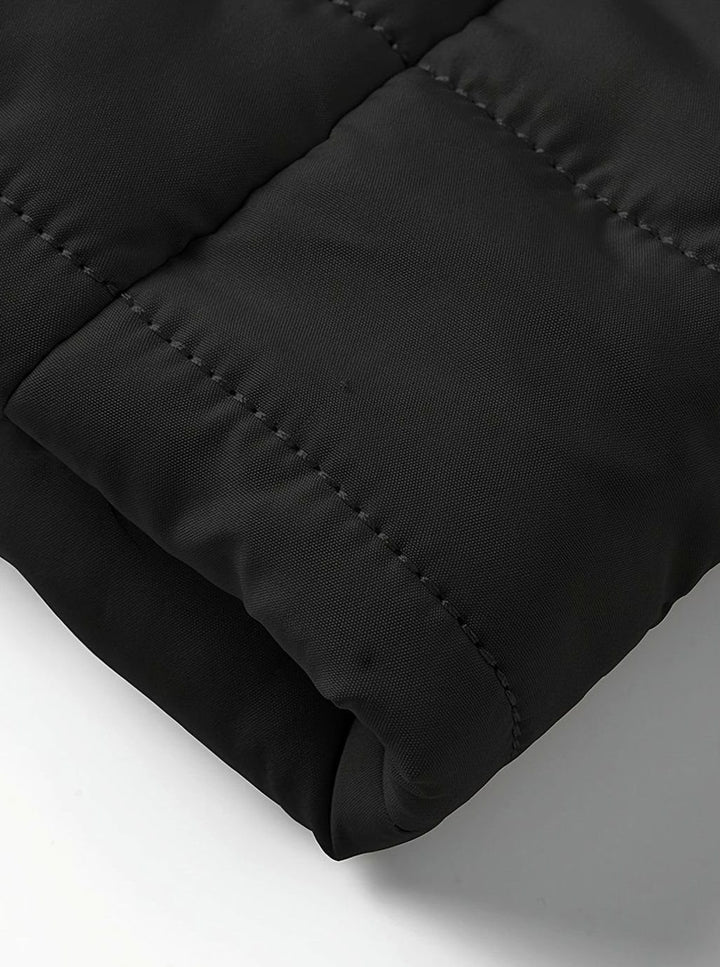 Men's Lightweight Quilted Puffer Jacket Stand Collar Zipper
