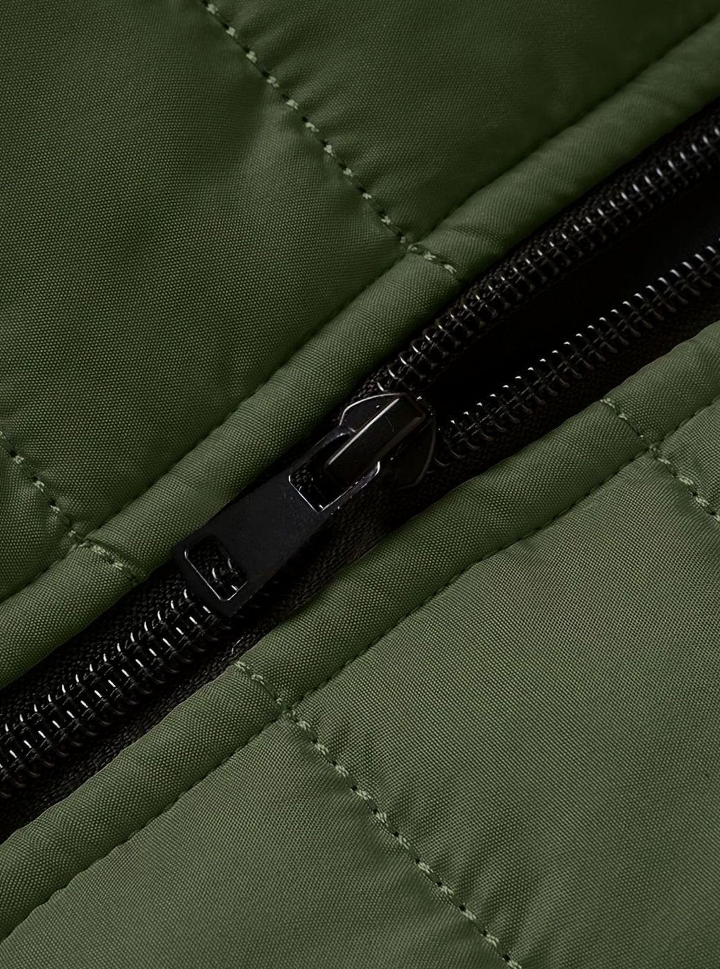 Men's Lightweight Quilted Puffer Jacket Stand Collar Zipper
