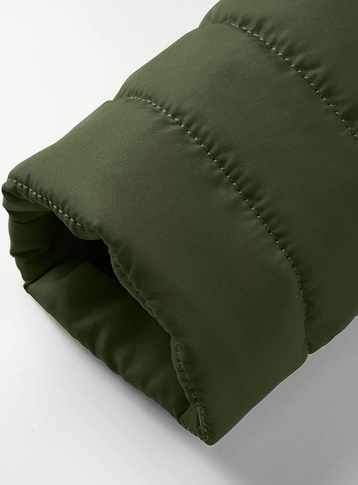 Men's Lightweight Quilted Puffer Jacket Stand Collar Zipper
