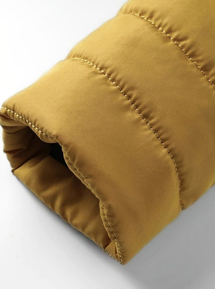 Men's Lightweight Quilted Puffer Jacket Stand Collar Zipper