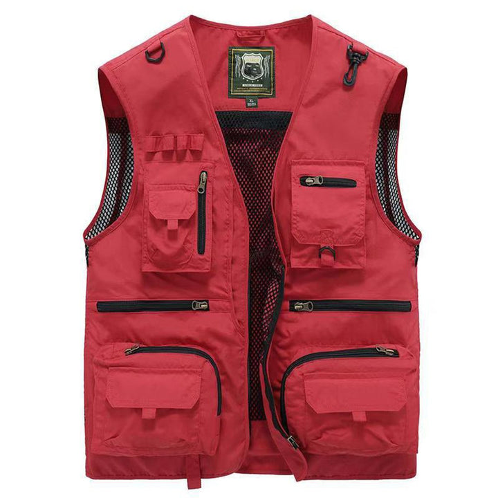 Men's Multi-Pocket Outdoor Zip-Up Mesh-Back Gilet