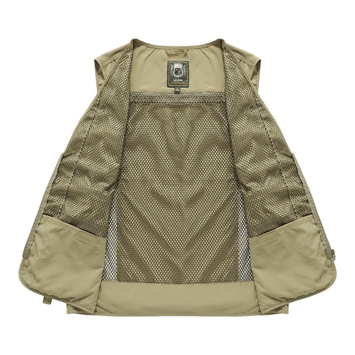 Men's Multi-Pocket Outdoor Zip-Up Mesh-Back Gilet