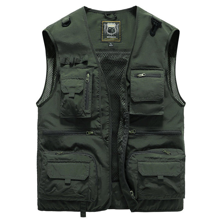Men's Multi-Pocket Outdoor Zip-Up Mesh-Back Gilet