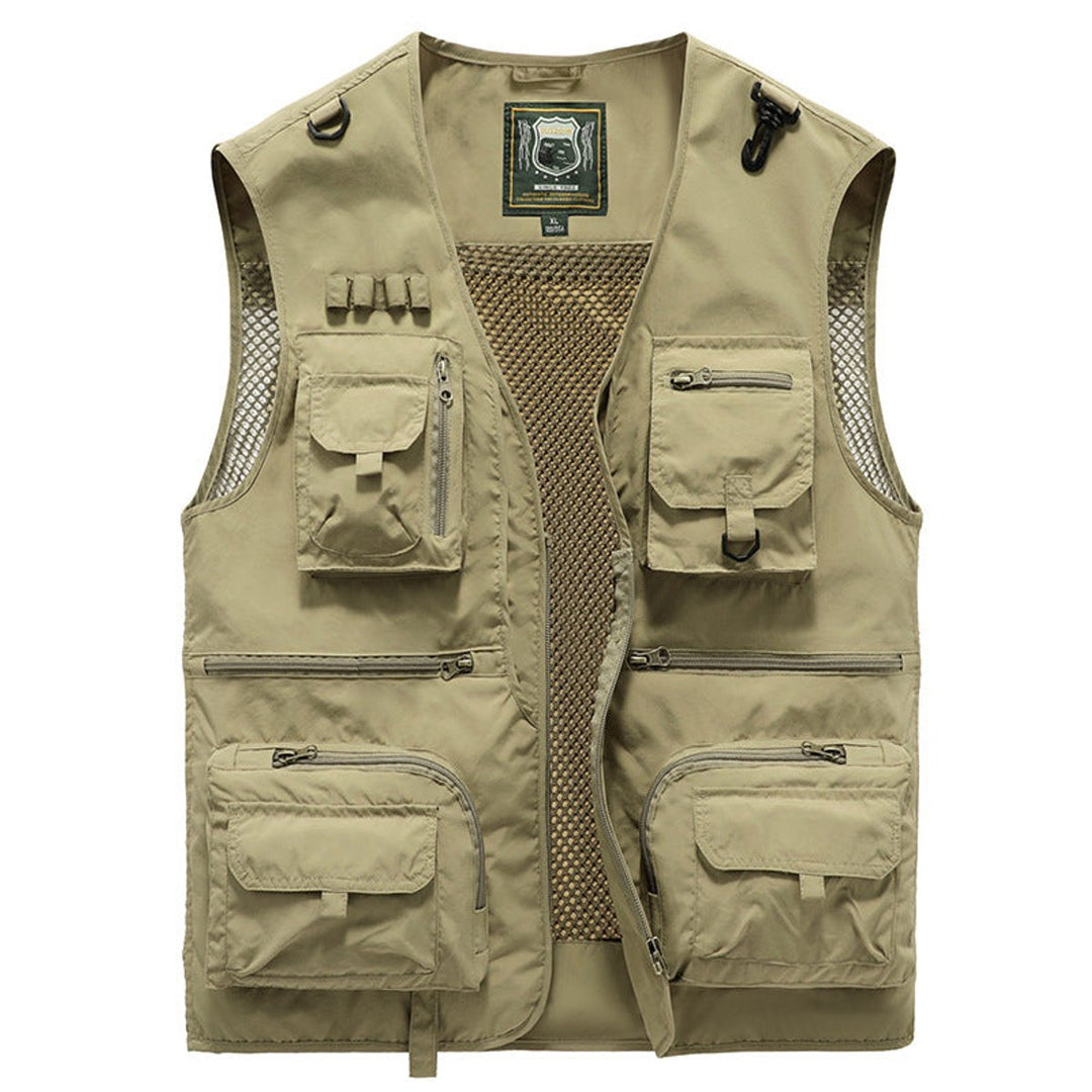 Men's Multi-Pocket Outdoor Zip-Up Mesh-Back Gilet