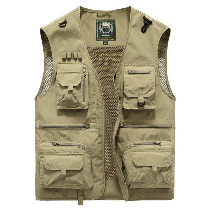 Men's Multi-Pocket Outdoor Zip-Up Mesh-Back Gilet