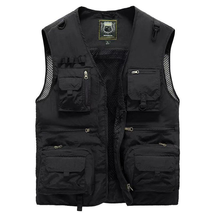 Men's Multi-Pocket Outdoor Zip-Up Mesh-Back Gilet