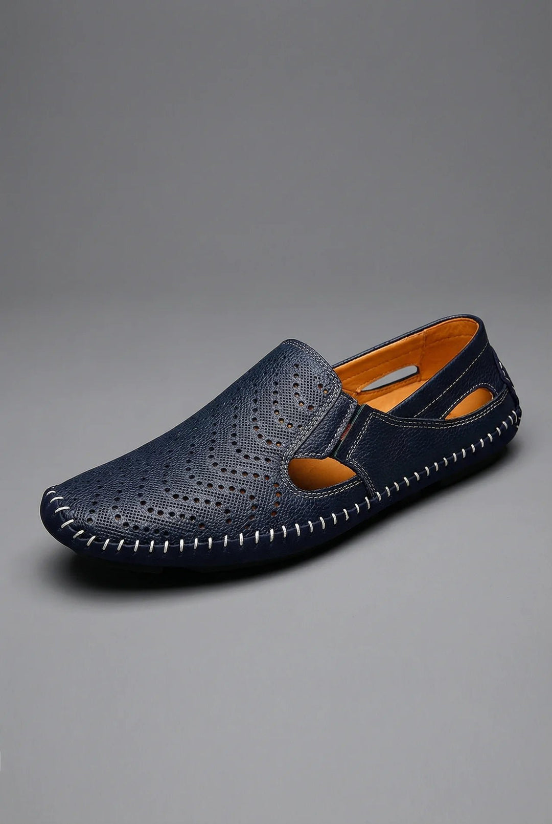 Men's Perforated Slip-On Breathable Casual Driving Loafers