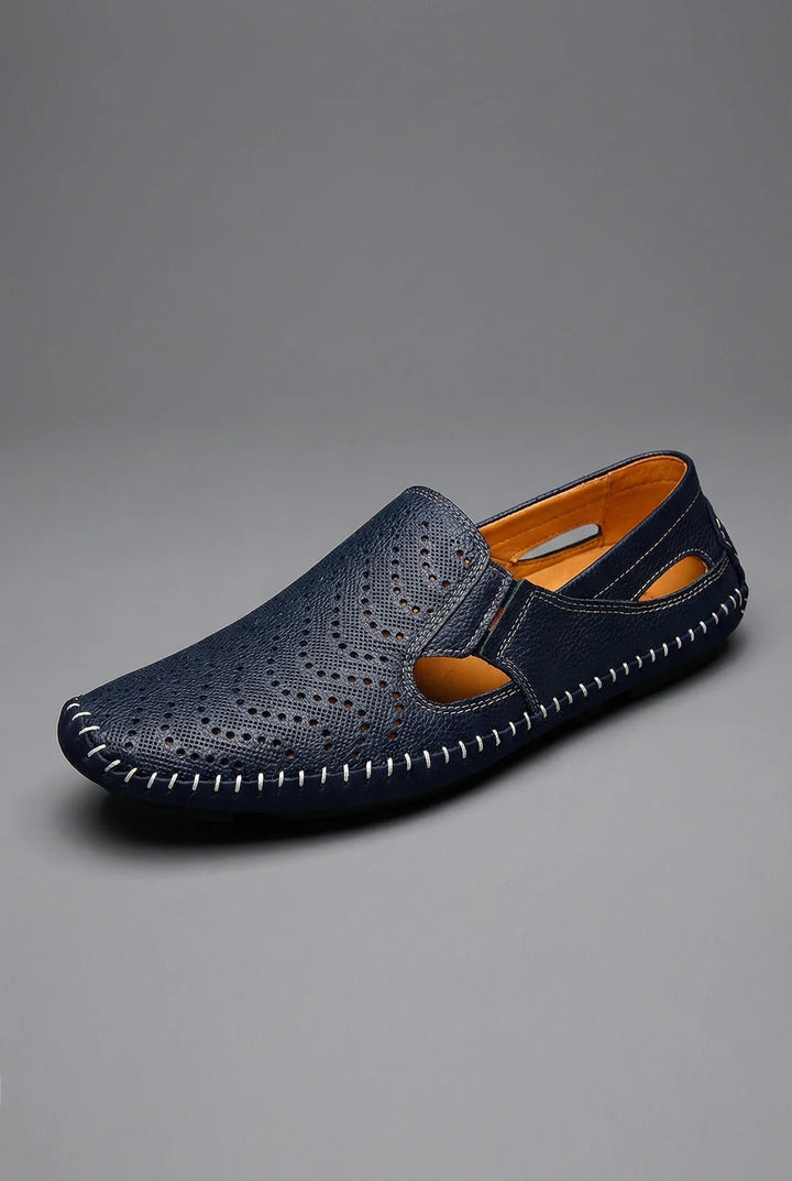Men's Perforated Slip-On Breathable Casual Driving Loafers