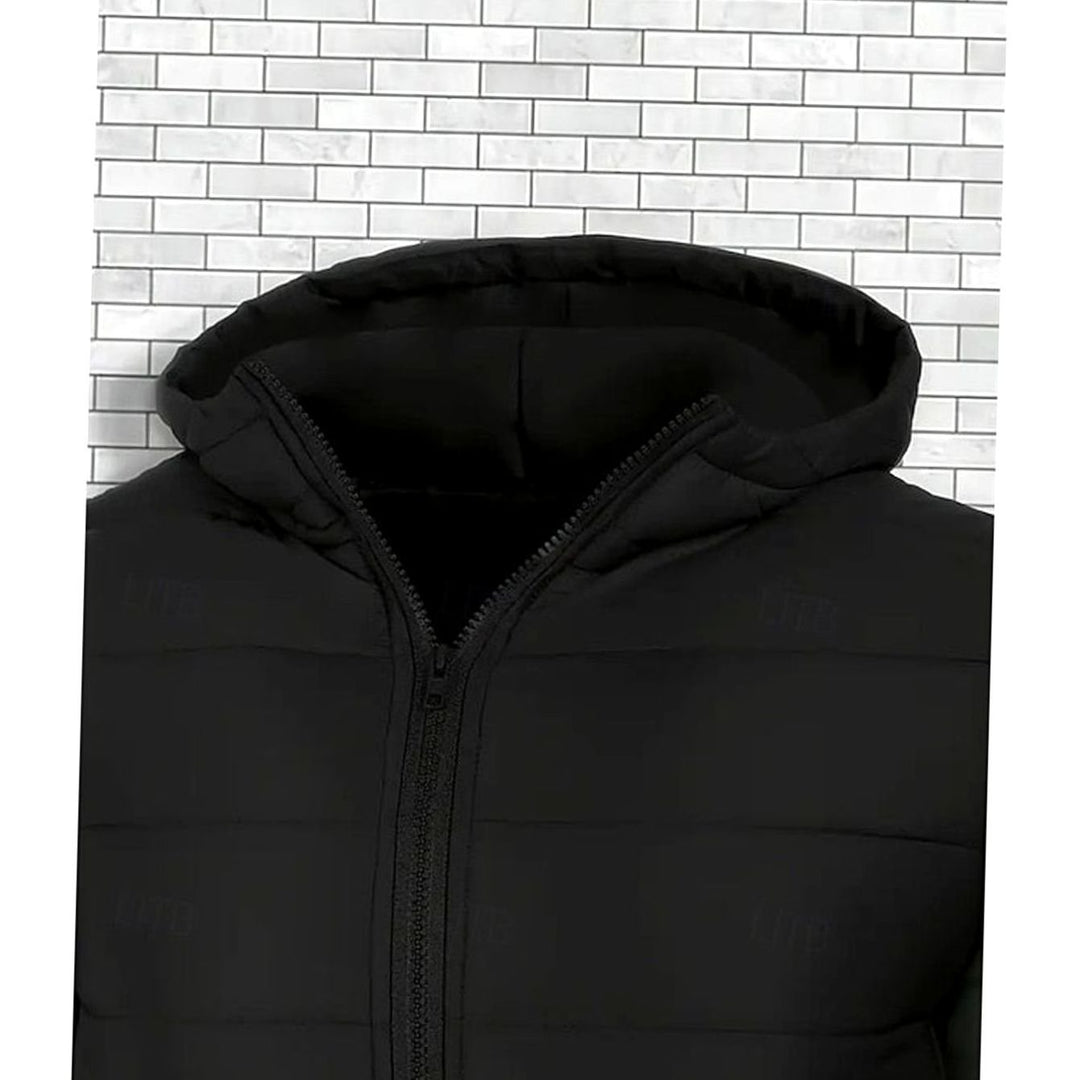 Men's Quilted Hooded Coated Puffer Jacket