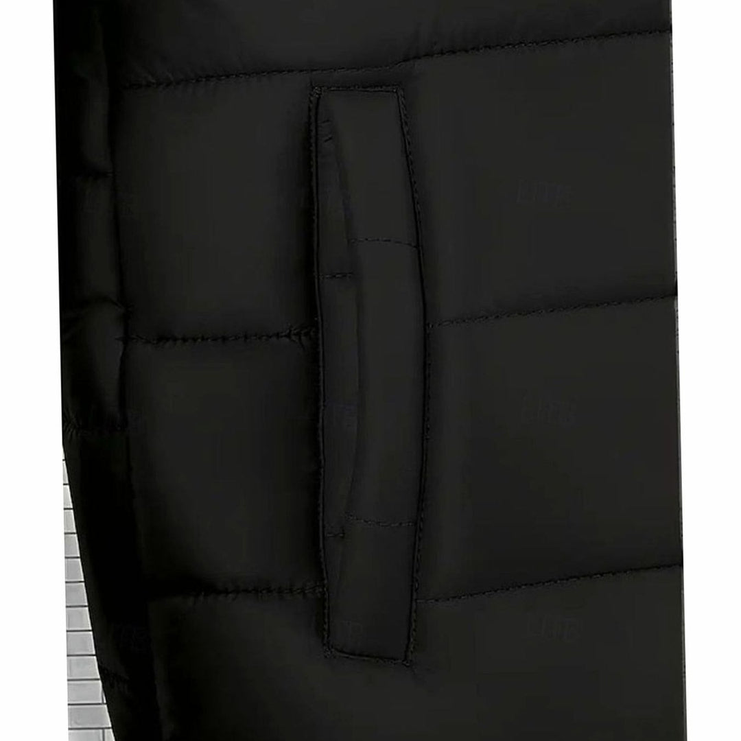 Men's Quilted Hooded Coated Puffer Jacket