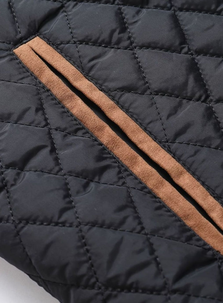 Men's Quilted Stand-Collar Lightweight Insulated Jacket