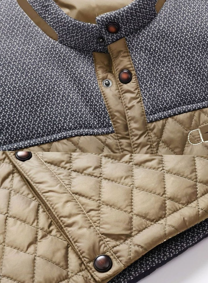 Men's Quilted Stand-Collar Lightweight Insulated Jacket