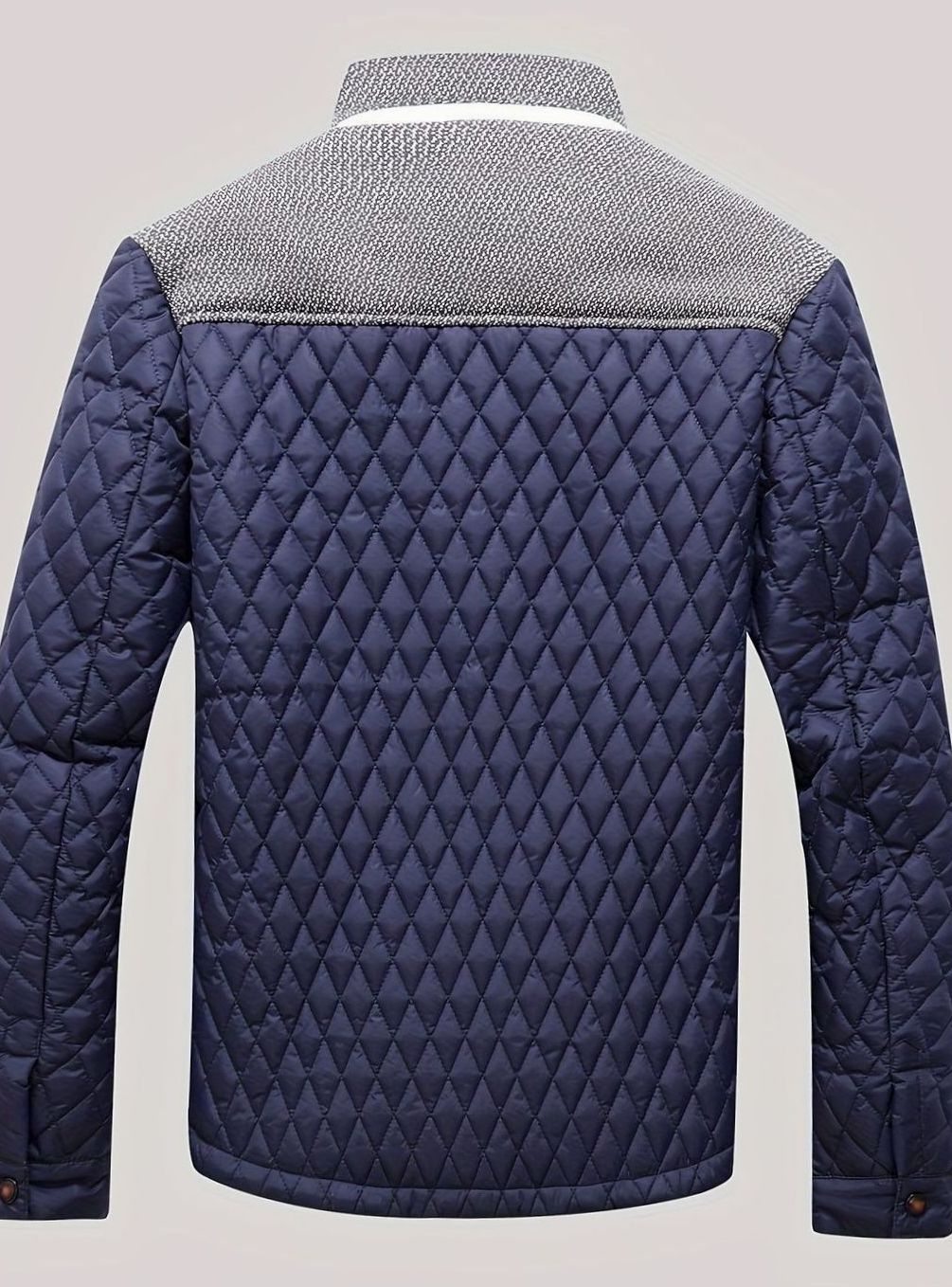 Men's Quilted Stand-Collar Lightweight Insulated Jacket