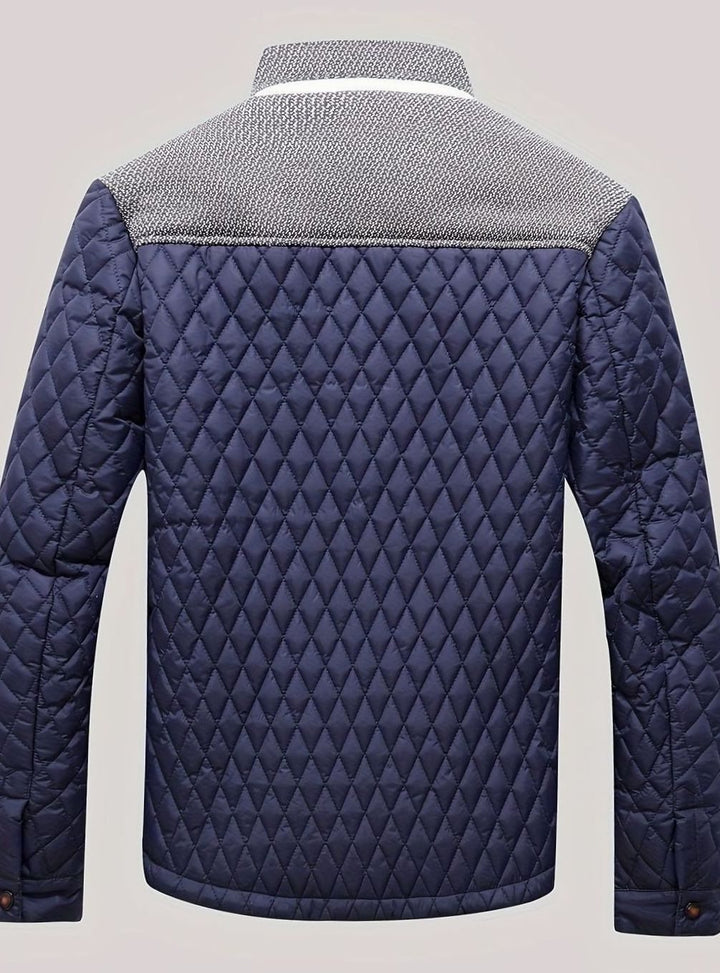 Men's Quilted Stand-Collar Lightweight Insulated Jacket