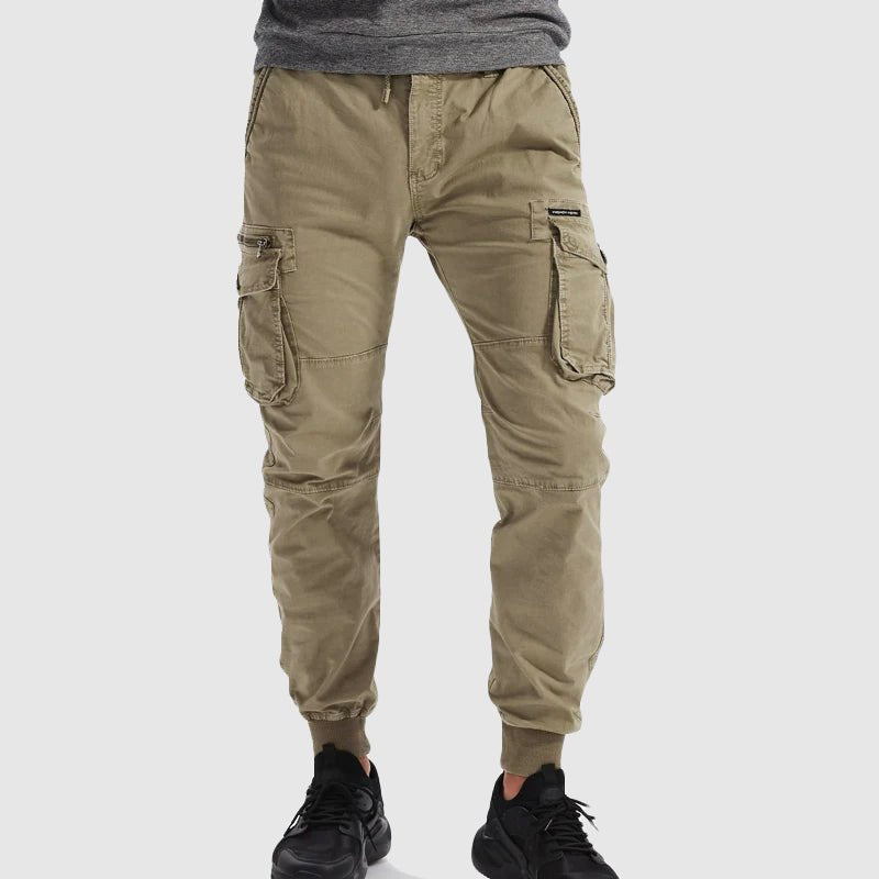 Men's Relaxed-Fit Elastic-Waist Cargo Jogger Pants