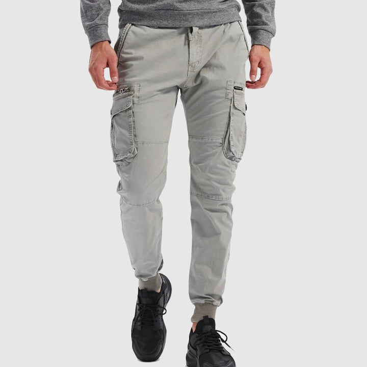 Men's Relaxed-Fit Elastic-Waist Cargo Jogger Pants