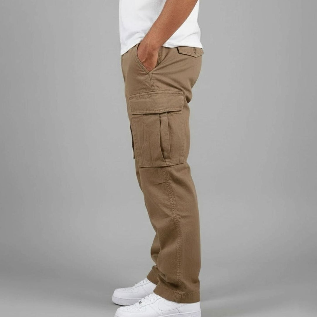Men's Relaxed Fit Streetwear Cargo Pants Multi-Pocket