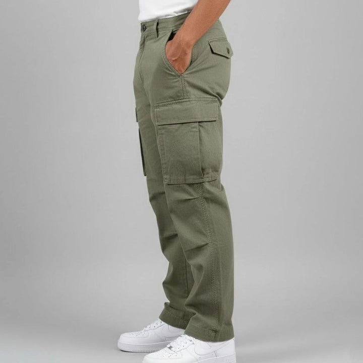Men's Relaxed Fit Streetwear Cargo Pants Multi-Pocket