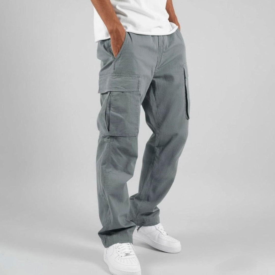 Men's Relaxed Fit Streetwear Cargo Pants Multi-Pocket