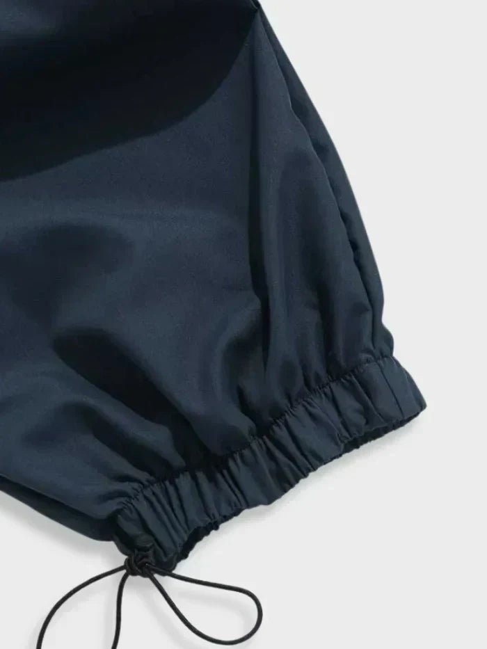 Men's Relaxed Wide-Leg Drawstring Cargo Pants
