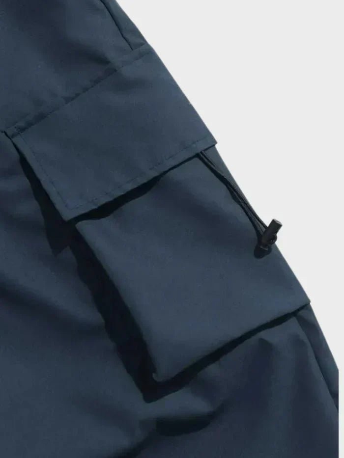 Men's Relaxed Wide-Leg Drawstring Cargo Pants
