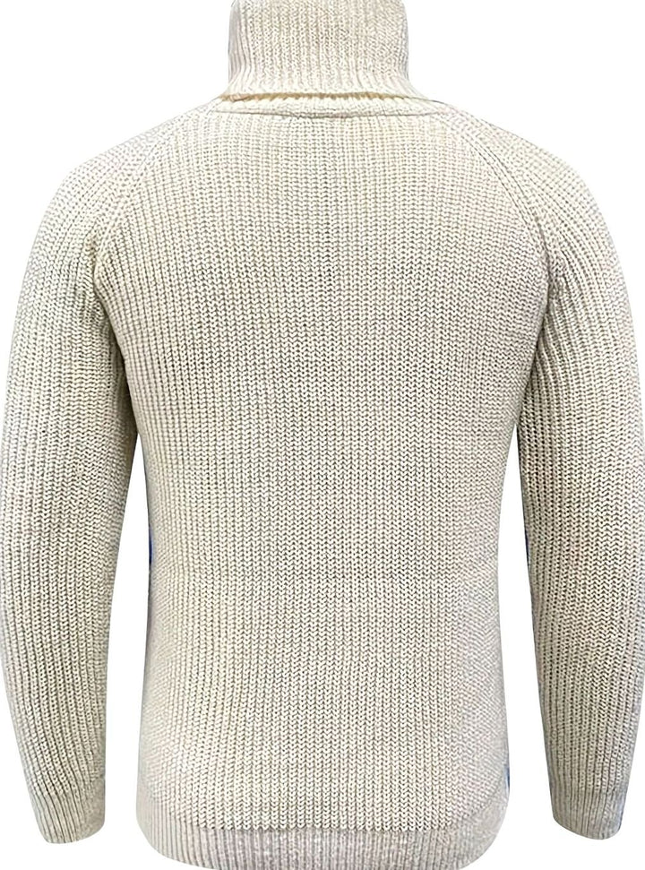Men's Ribbed Knit Turtleneck Sweater