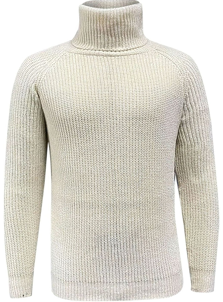 Men's Ribbed Knit Turtleneck Sweater