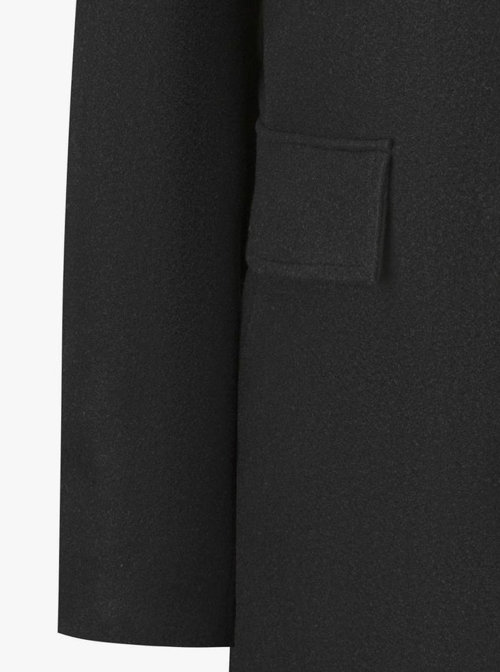 Men's Single-Breasted Wool Overcoat Tailored Topcoat