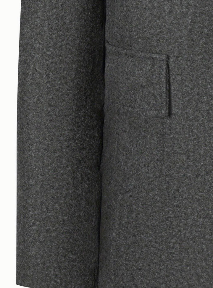 Men's Single-Breasted Wool Overcoat Tailored Topcoat