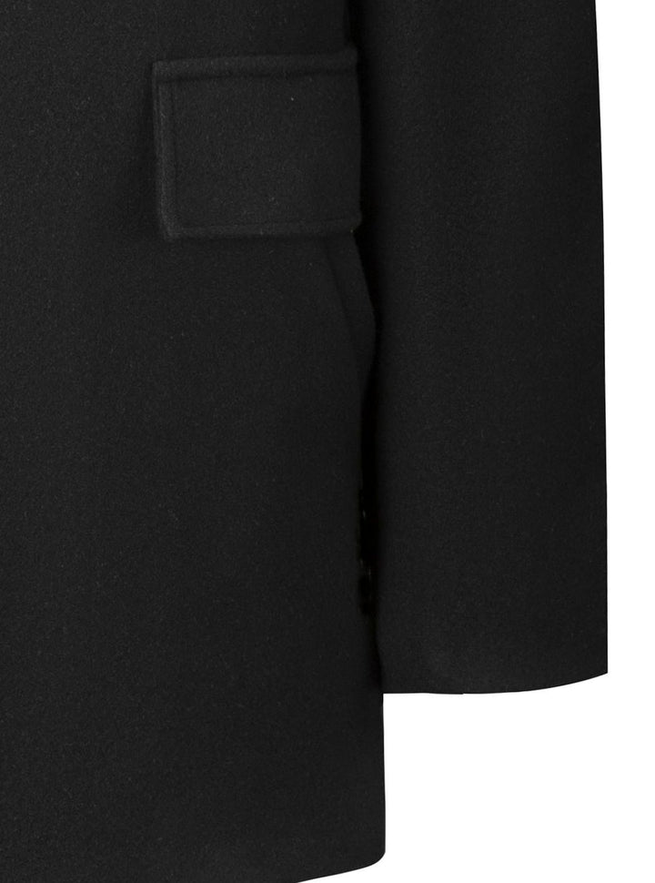 Men's Single-Breasted Wool Overcoat Tailored Topcoat