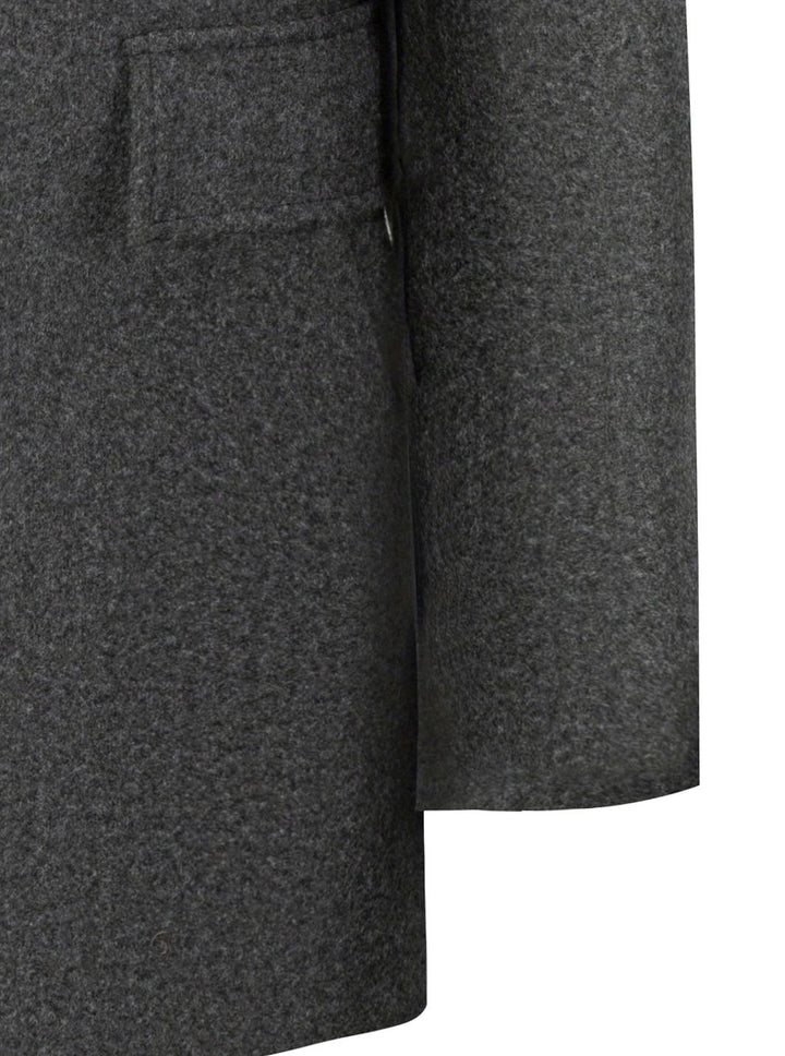 Men's Single-Breasted Wool Overcoat Tailored Topcoat