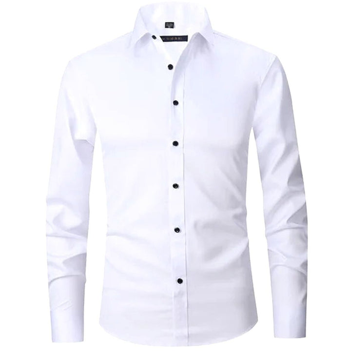 Men's Slim-Fit Long-Sleeve Button-Down Shirt - White