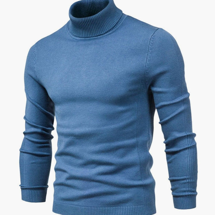 Men's Slim-Fit Turtleneck Knit Neck Sweater - Light Blue