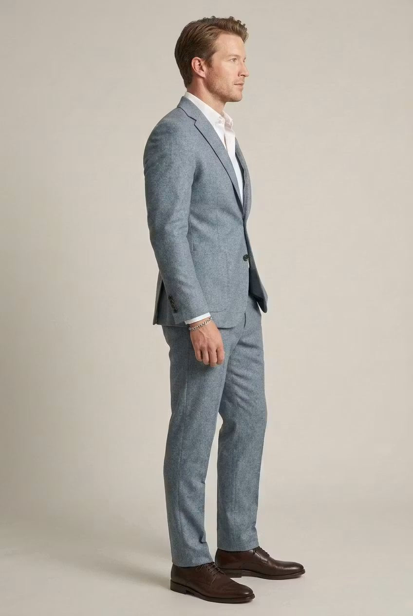Men's Slim-Fit Two-Piece Blazer Suit Set