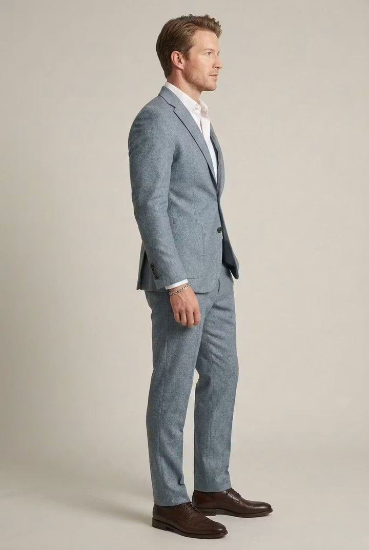 Men's Slim-Fit Two-Piece Blazer Suit Set