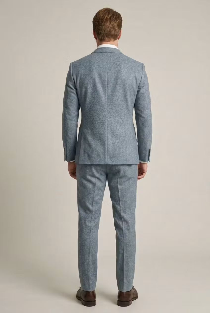 Men's Slim-Fit Two-Piece Blazer Suit Set