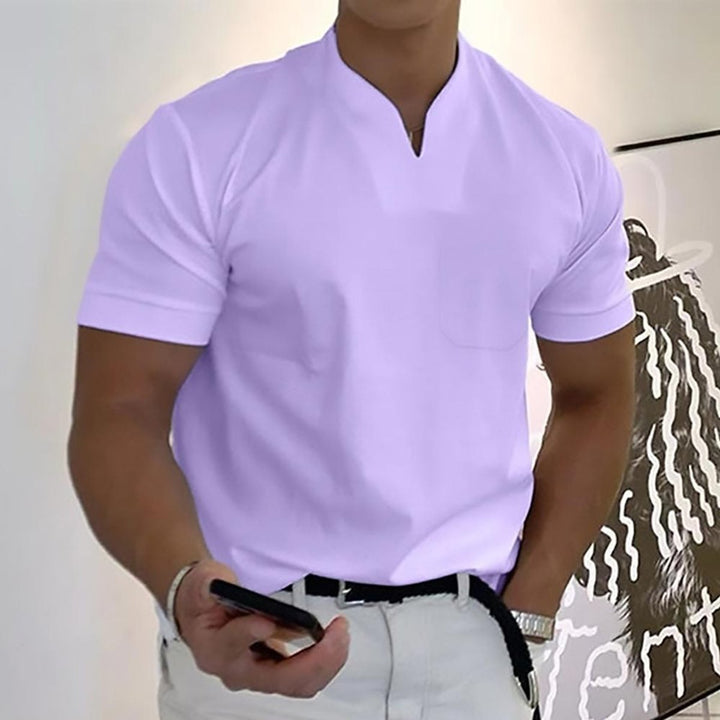 Men's Slim-Fit V-Neck Short-Sleeve Polo Shirt