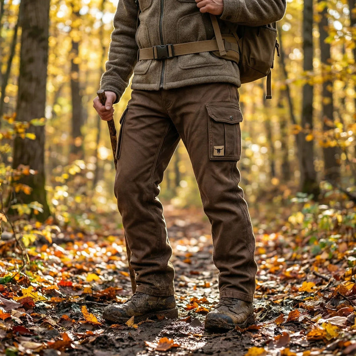 Men's Slim Tapered Cargo Pants Bull-Patch Side Pockets