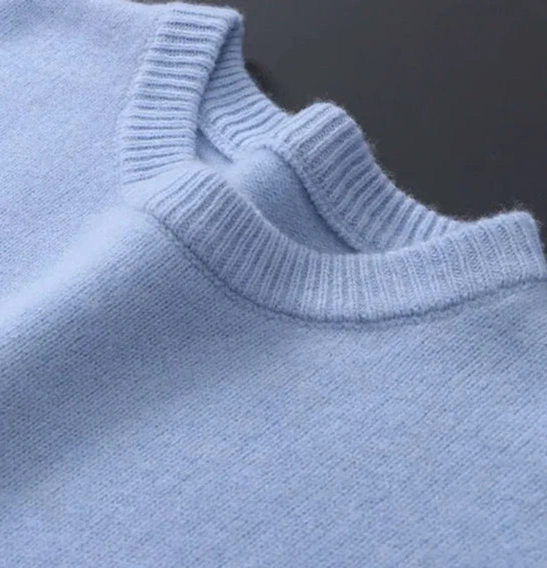 Men's Soft Mohair Crewneck Pullover Mens Knit Sweater