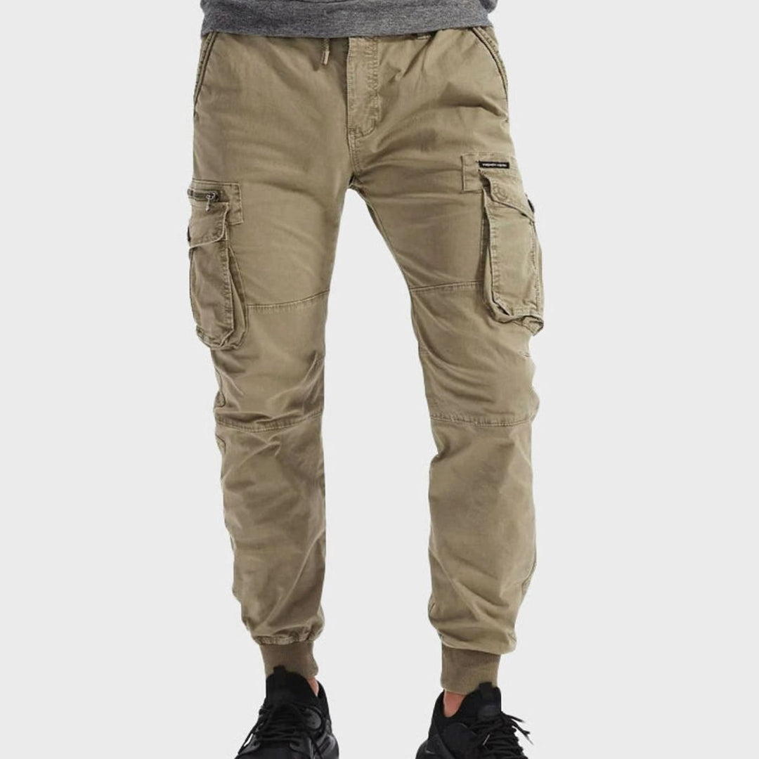 Men's Tactical Cargo Jogger Pants Cuffed Ankle Multi-Pocket