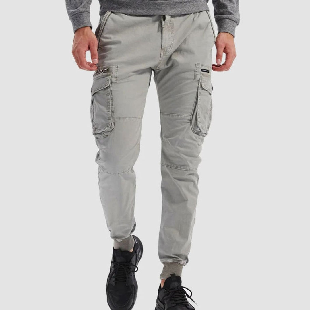 Men's Tactical Cargo Jogger Pants Cuffed Ankle Multi-Pocket