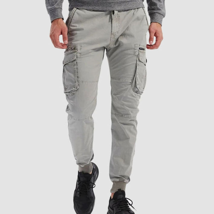 Men's Tactical Cargo Jogger Pants Cuffed Ankle Multi-Pocket
