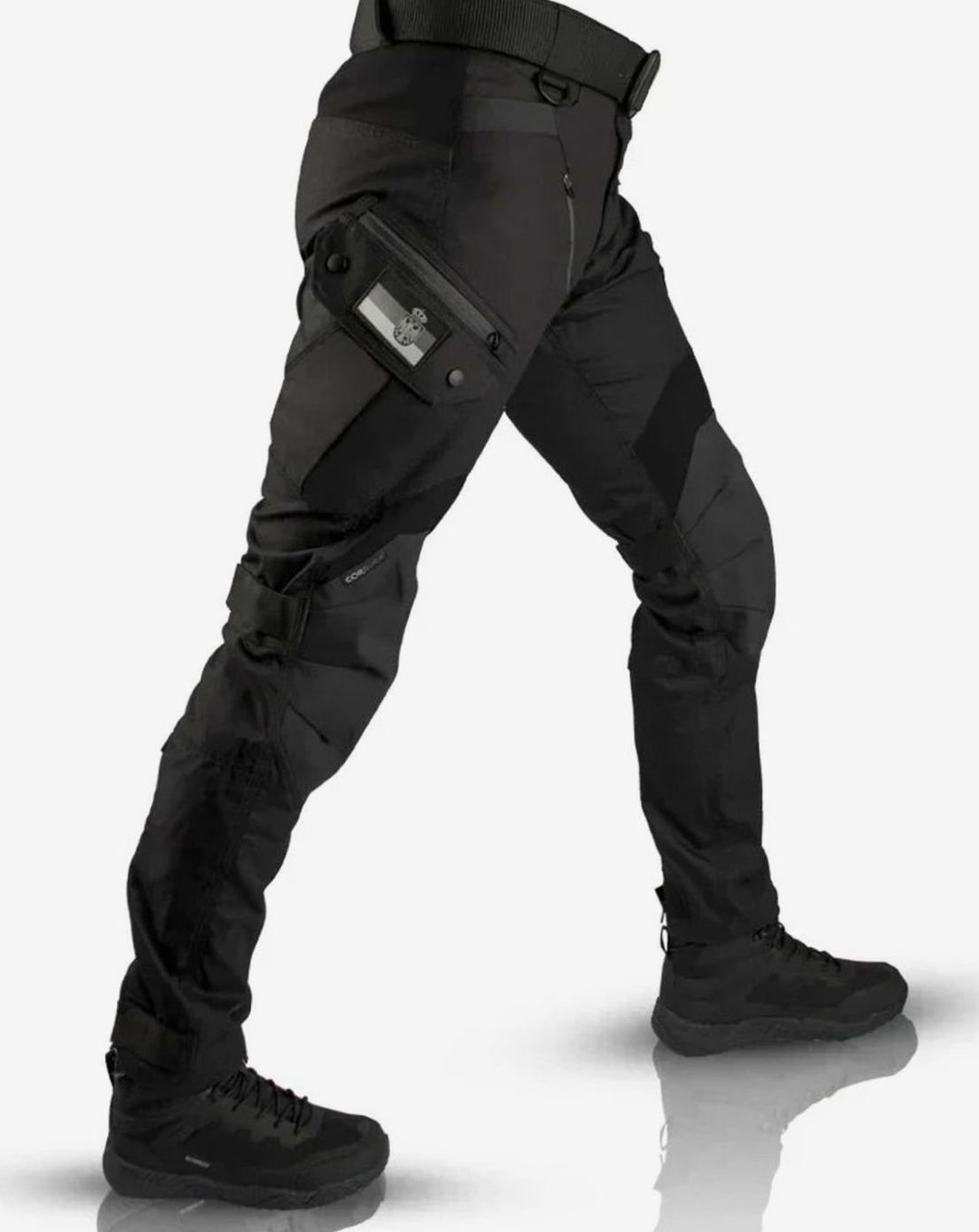 Men's Tactical Multi-Pocket Straight-Leg Cargo Pants - Black