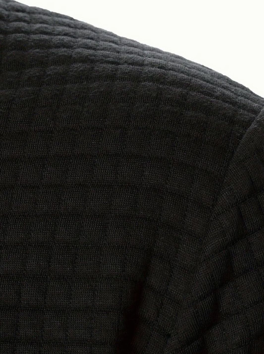 Men's Textured Zip-Up Ribbed Bomber Jacket