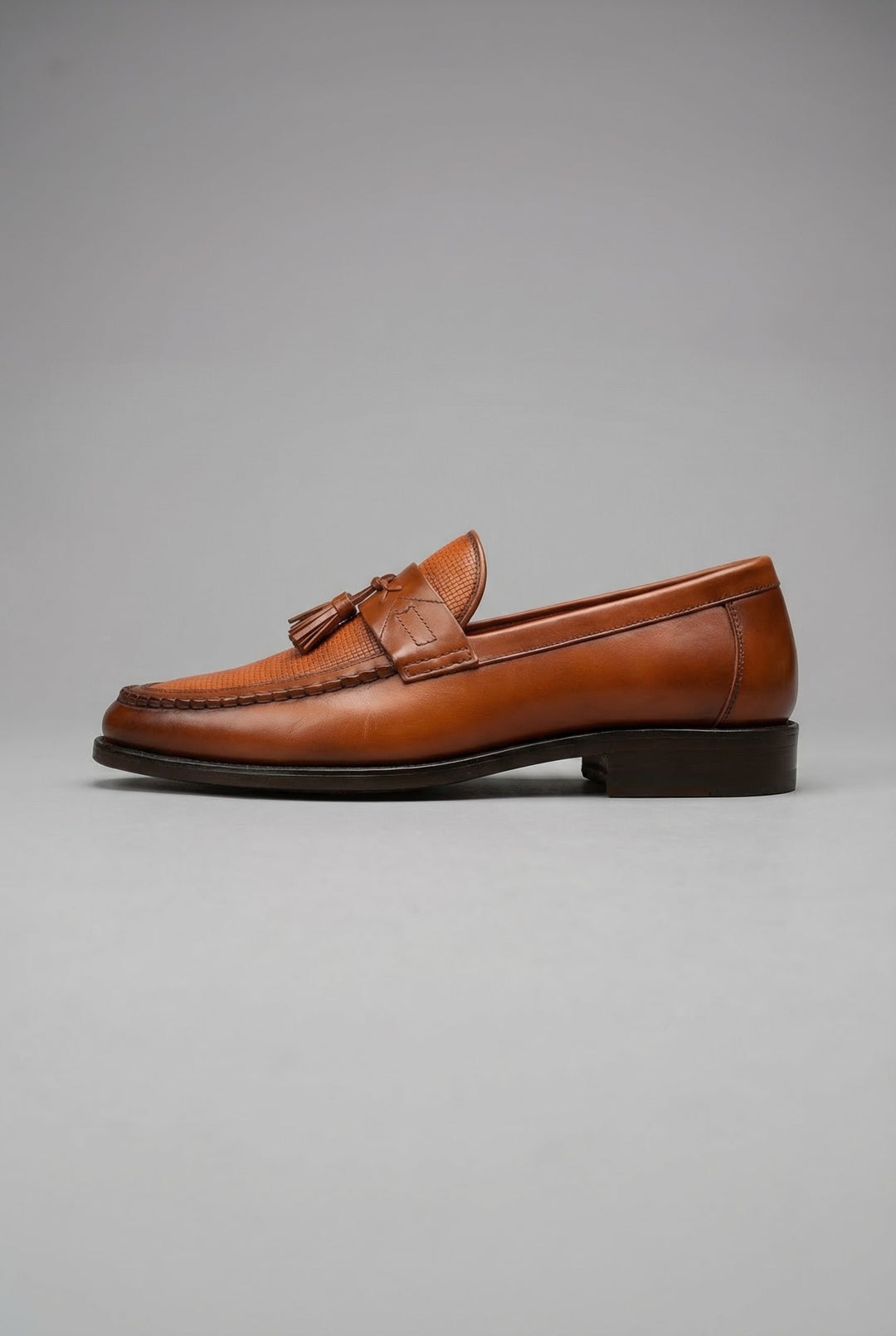 Men's Woven-Vamp Tassel Slip-On Dress Loafers