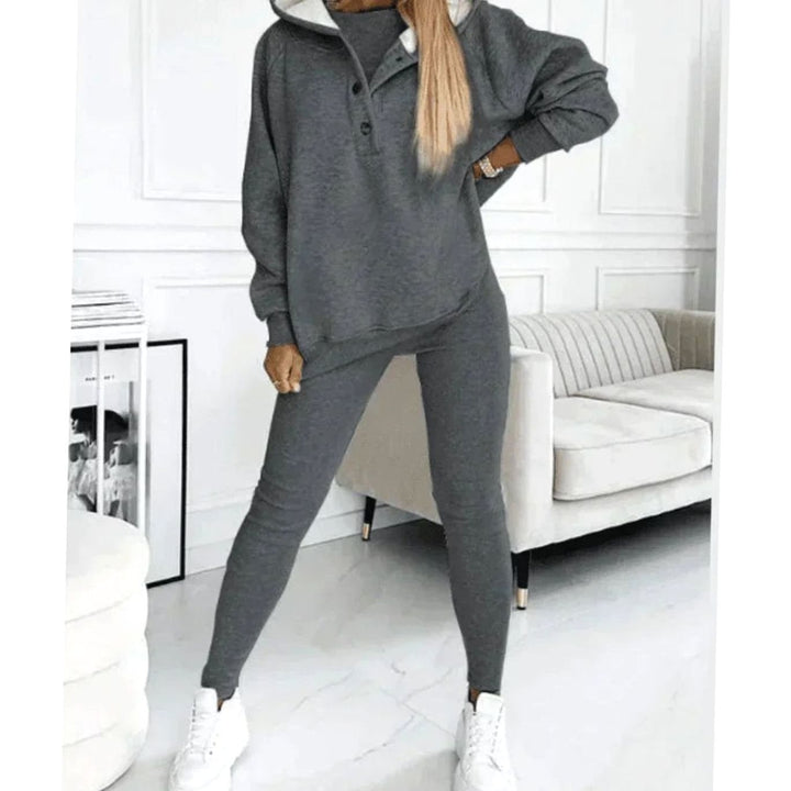 Women's 3 Piece Lounge Winter Set Hooded Pullover Leggings