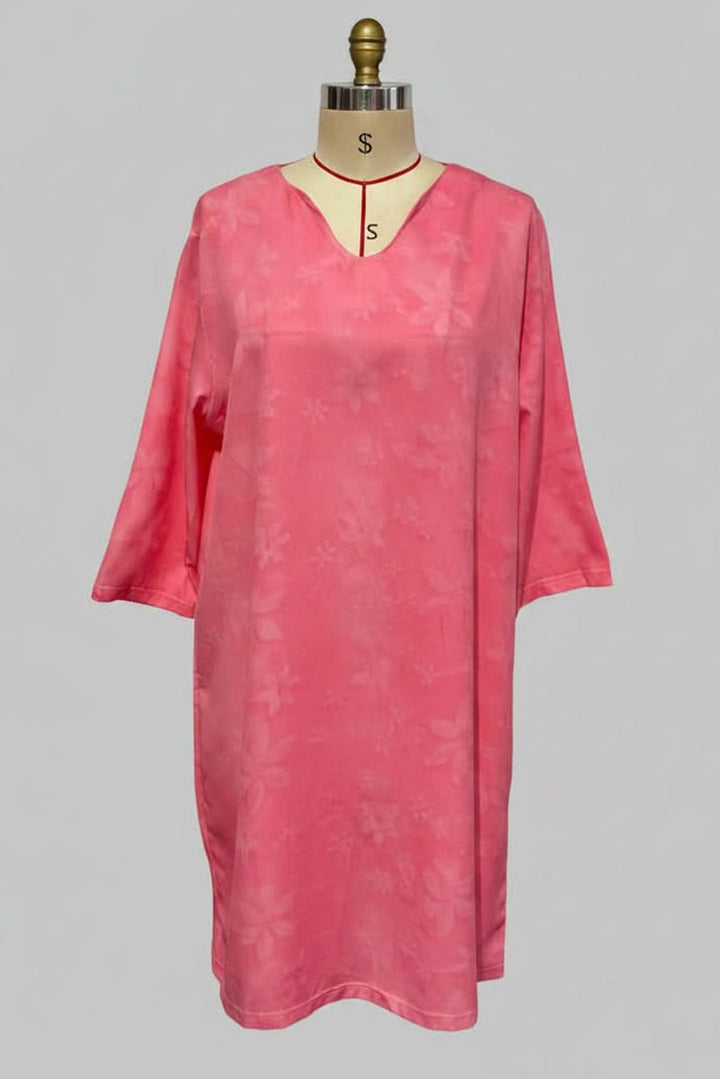 Women's Black Floral Lace V-Neck Evening Gown Midi Dress - Pink